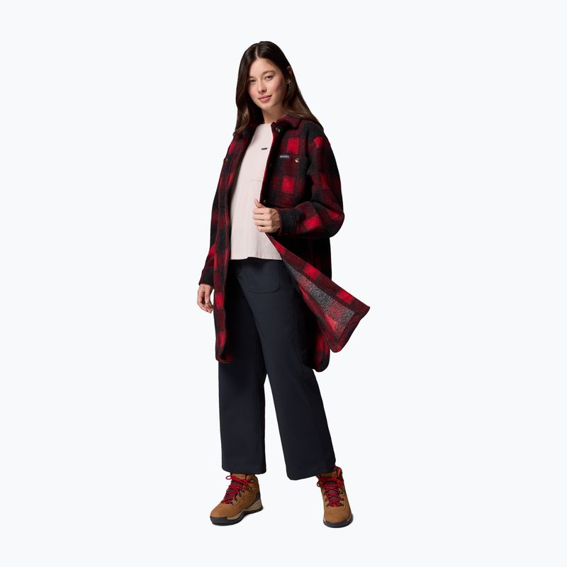Dámska košeľa Columbia Wildbest Venture Long Fleece Coat mountain red blurred ombre 2