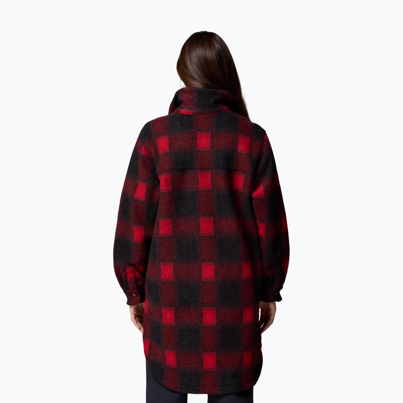 Dámska košeľa Columbia Wildbest Venture Long Fleece Coat mountain red blurred ombre 3