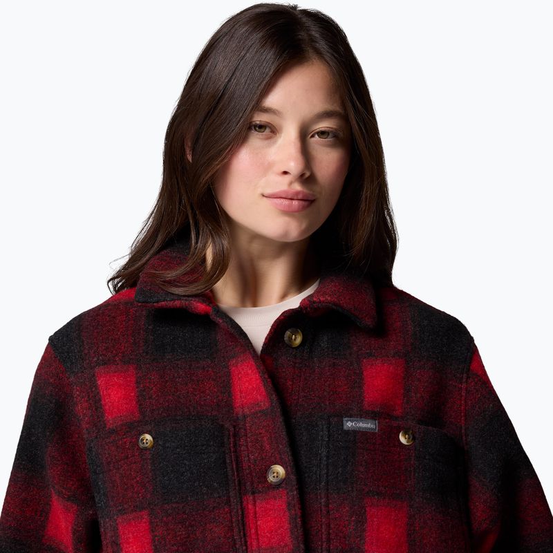 Dámska košeľa Columbia Wildbest Venture Long Fleece Coat mountain red blurred ombre 5
