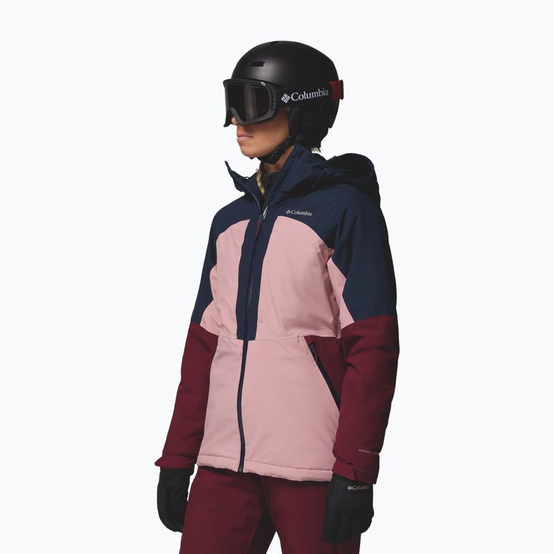 Dámska lyžiarska bunda Columbia Liftline eraser pink/collegiate navy/rich wine 4