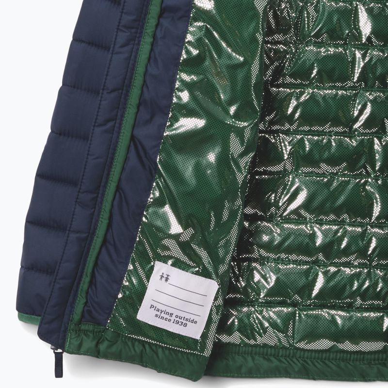 Detská bunda Columbia Powder Lite II Hooded rain forest/collegiate navy 10