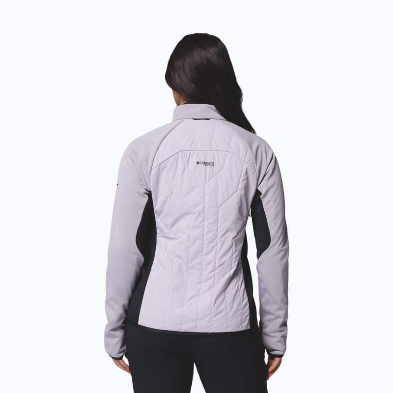 Dámska hybridná bunda Columbia Arctic Crest Hybrid Full Zip lavender pearl/black 3