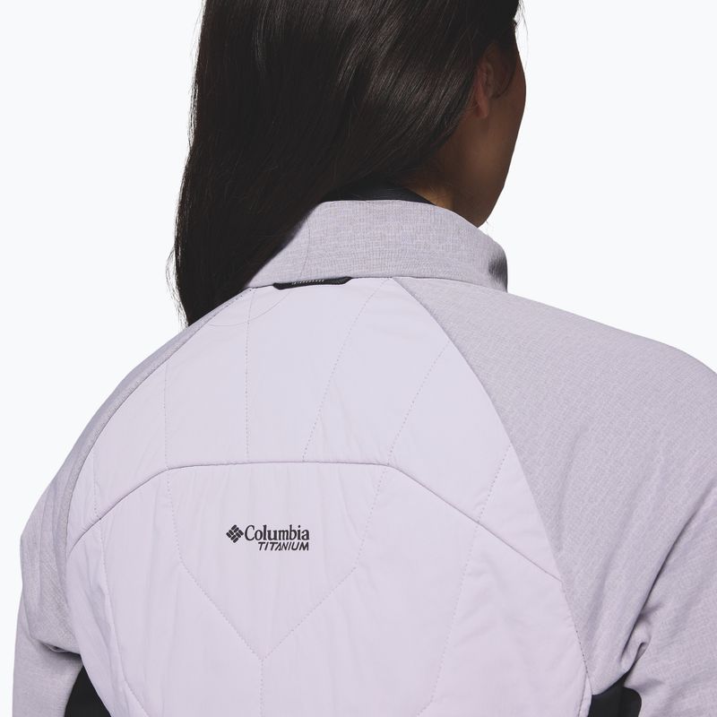 Dámska hybridná bunda Columbia Arctic Crest Hybrid Full Zip lavender pearl/black 8