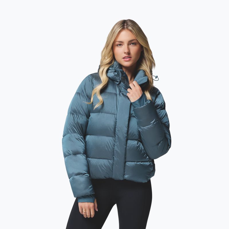 Dámska páperová bunda Columbia Amaze Puff Hooded everblue high shine