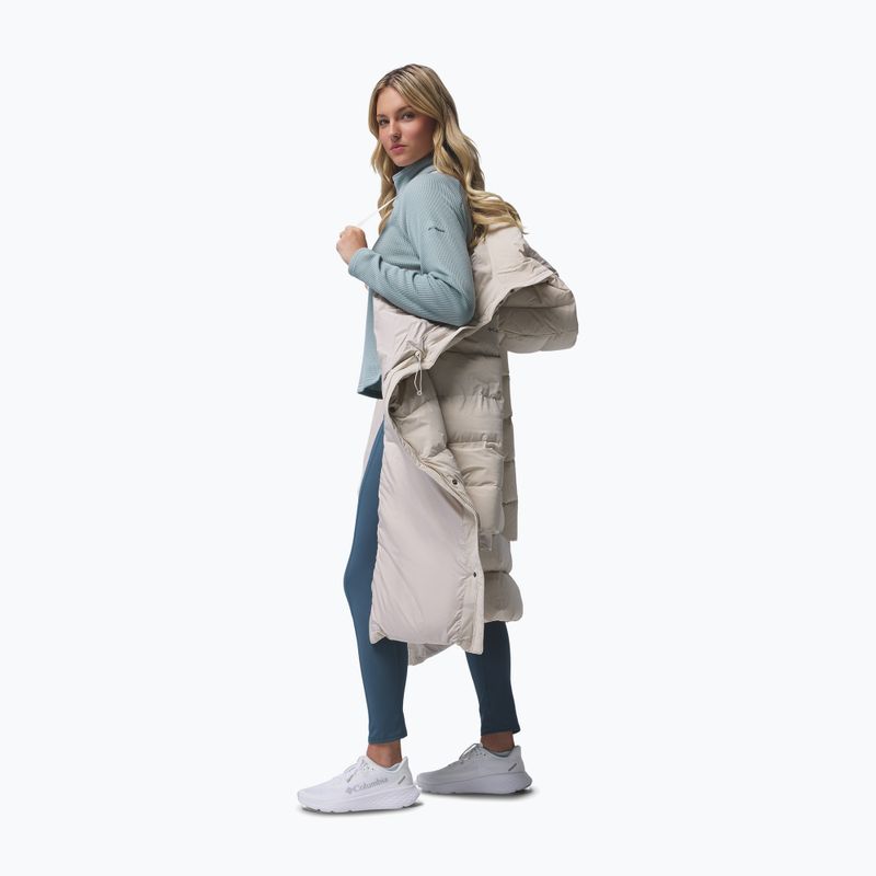 Dámsky páperový kabát Columbia Amaze Puff Long Hooded dark stone 18