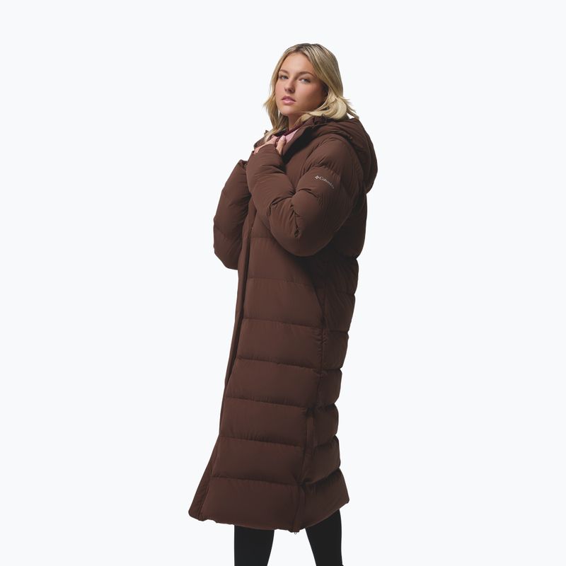Dámsky páperový kabát Columbia Amaze Puff Long Hooded tobacco 5