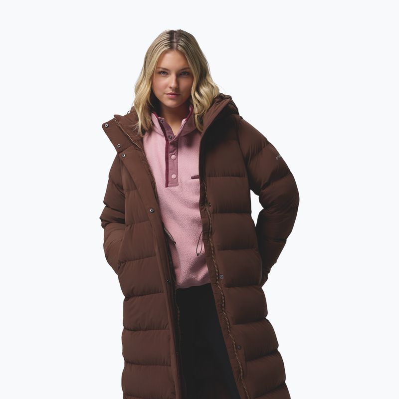 Dámsky páperový kabát Columbia Amaze Puff Long Hooded tobacco 7