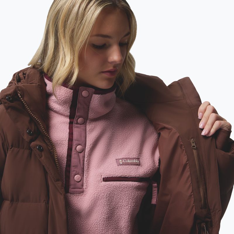 Dámsky páperový kabát Columbia Amaze Puff Long Hooded tobacco 17
