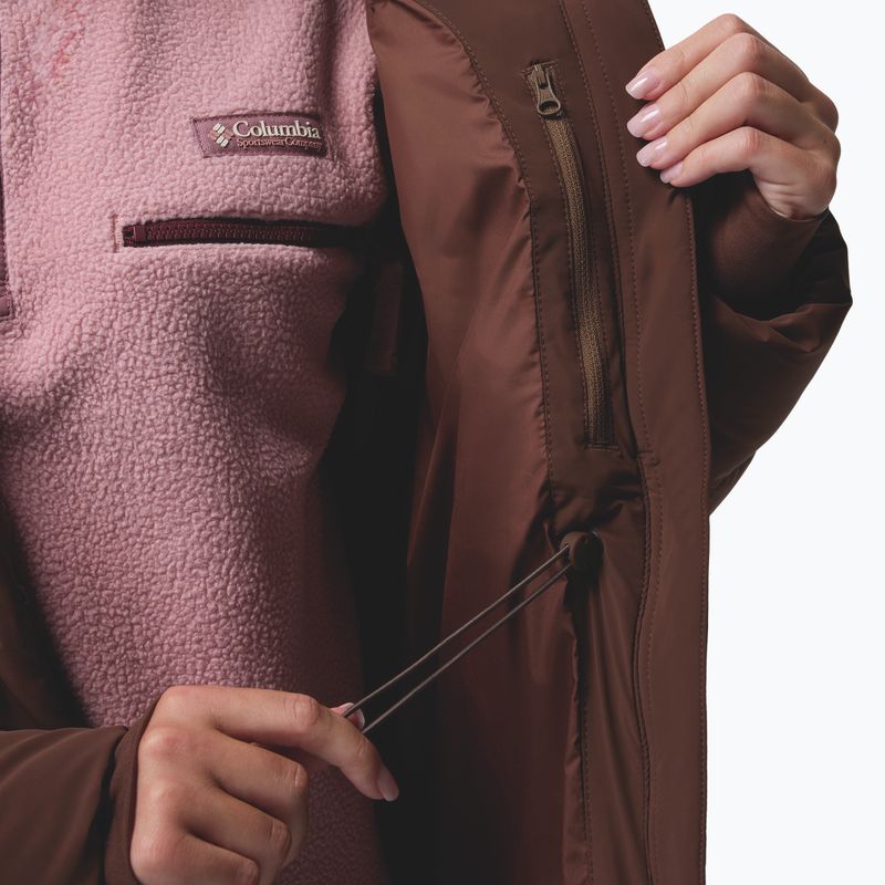 Dámsky páperový kabát Columbia Amaze Puff Long Hooded tobacco 18