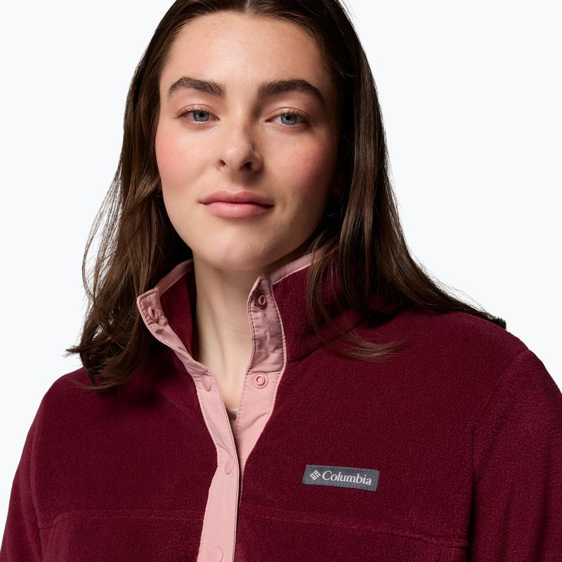 Dámska mikina Columbia Benton Springs 1/2 Snap rich wine/eraser pink 5
