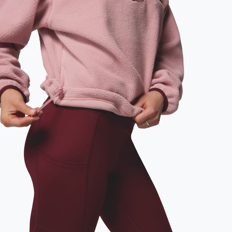 Dámska fleecová mikina Columbia Helvetia II Cropped Half Snap Fleece eraser pink/fig/rich wine 6