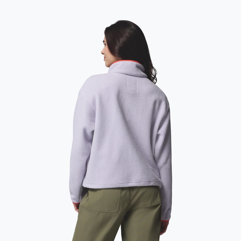 Dámska fleecová mikina Columbia Helvetia II Cropped Half Snap Fleece lavender pearl/shale purple/zing 3
