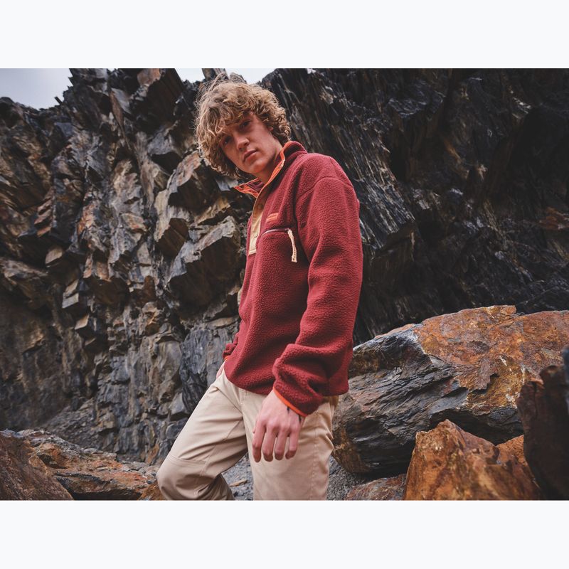 Pánska fleecová bunda Columbia Helvetia II Half Snap Fleece rich wine 7