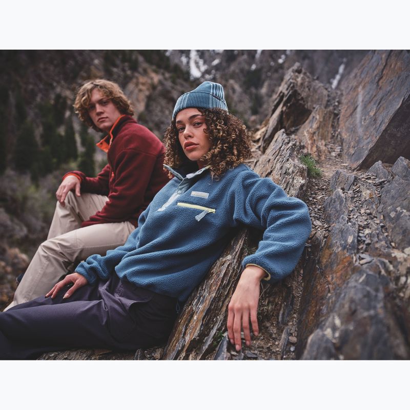 Pánska fleecová bunda Columbia Helvetia II Half Snap Fleece rich wine 10