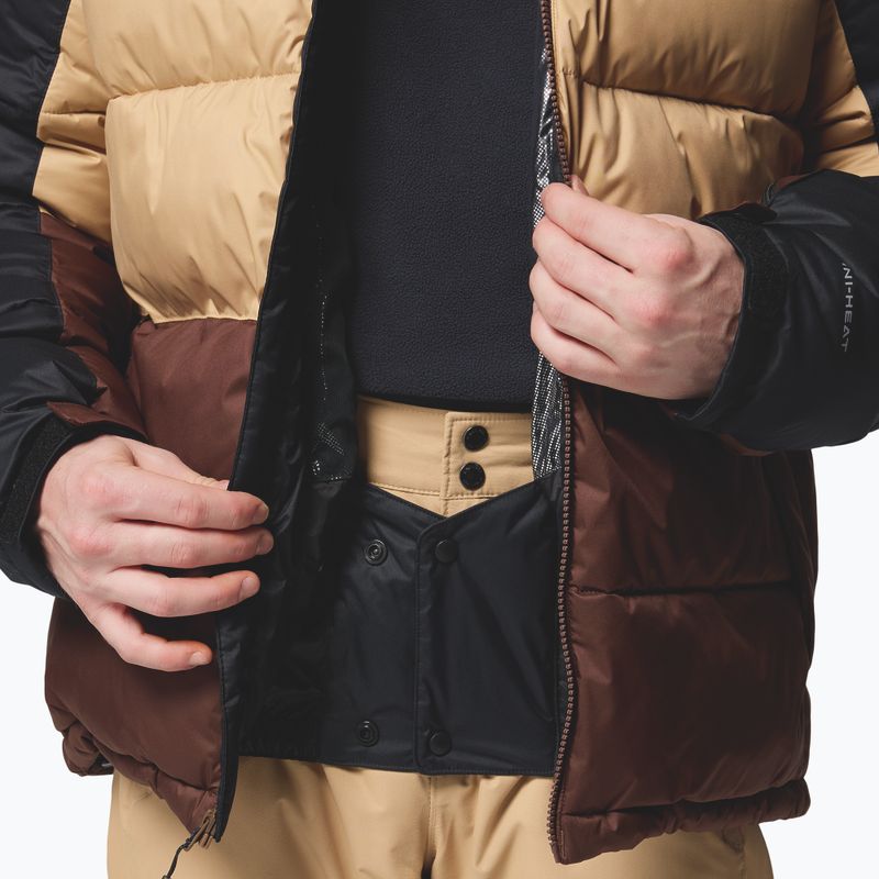 Pánska lyžiarska bunda Columbia Slope Style black/canoe/tobacco 11