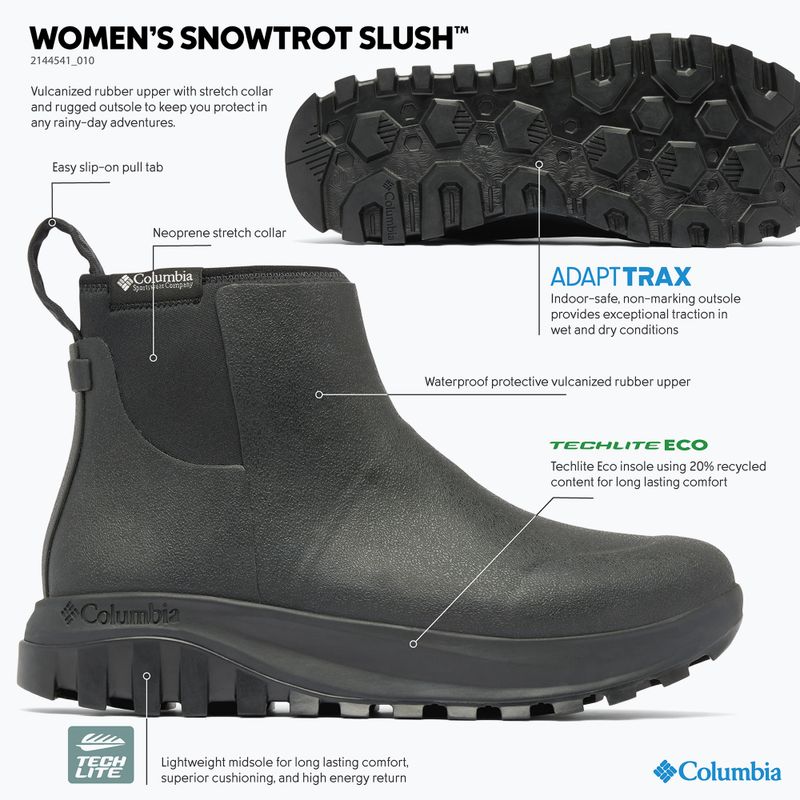 Dámske zimné topánky Columbia Snowtrot Slush black/sea salt 8