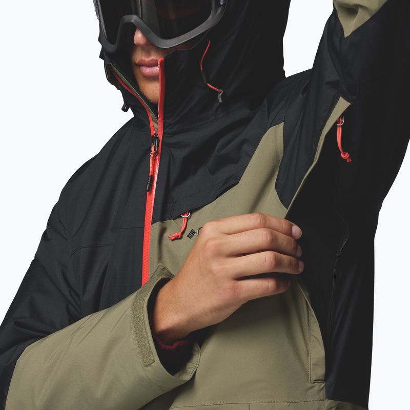 Pánska lyžiarska bunda Columbia Iceberg Point II stone green/black 7