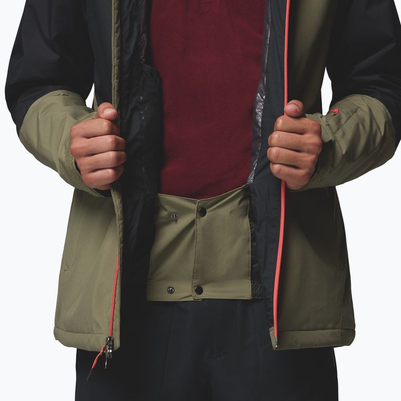 Pánska lyžiarska bunda Columbia Iceberg Point II stone green/black 11