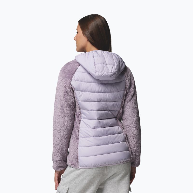 Dámska hybridná bunda Columbia Powder Lite II Sherpa Hybrid shale purple/lavender pearl 3