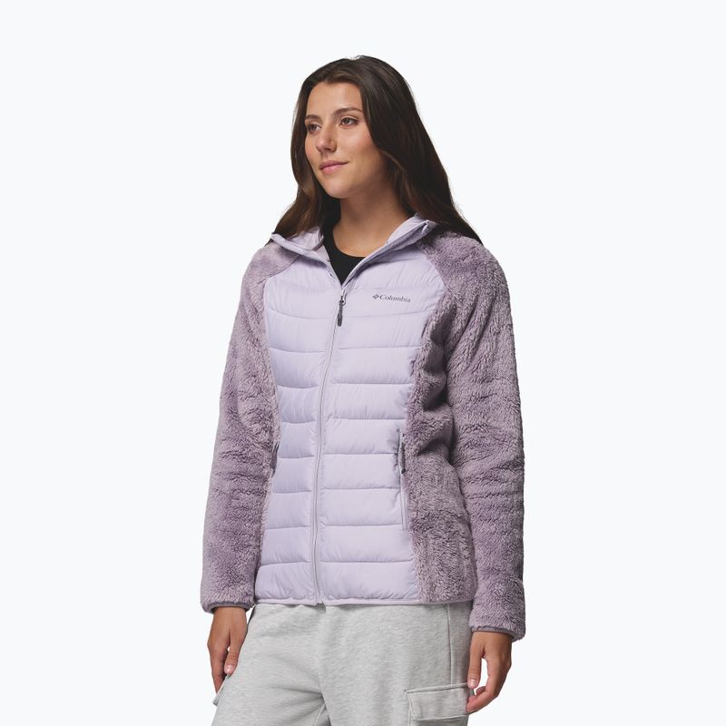 Dámska zateplená bunda Columbia Powder Lite II Sherpa Hybrid shale purple/lavender pearl 4