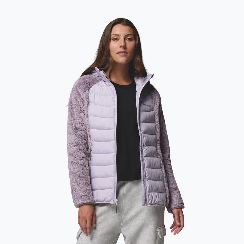 Dámska hybridná bunda Columbia Powder Lite II Sherpa Hybrid shale purple/lavender pearl 5