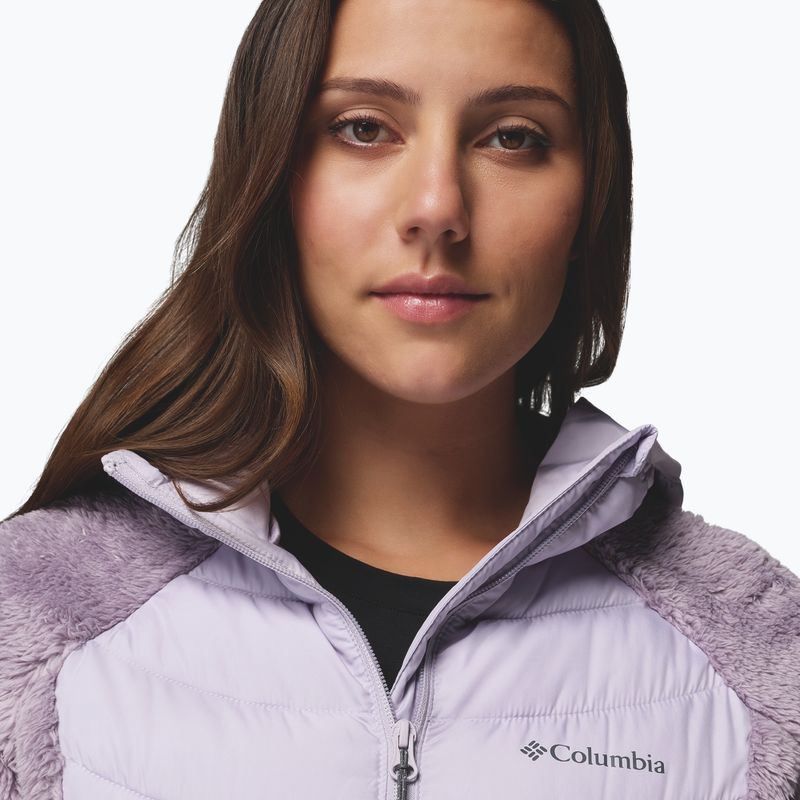 Dámska zateplená bunda Columbia Powder Lite II Sherpa Hybrid shale purple/lavender pearl 6