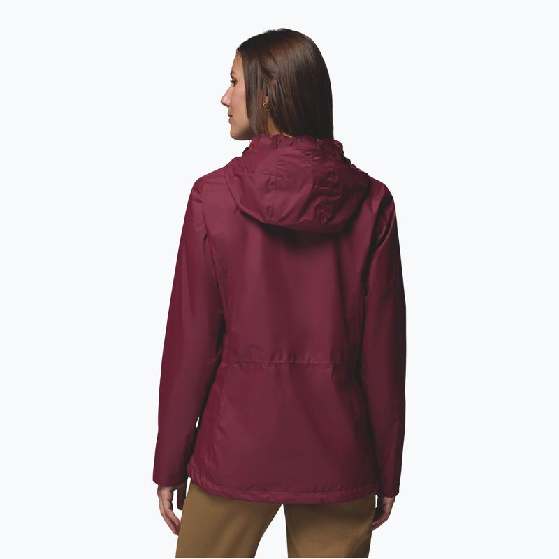 Dámska bunda do dažďa Columbia Pouring Adventure III rich wine 3
