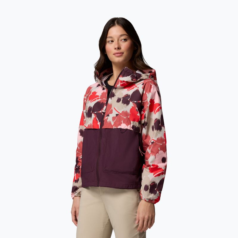 Dámska vetrovka Columbia Spire Valley Printed Windbreaker washed red ikatbloom print/moonvista 4