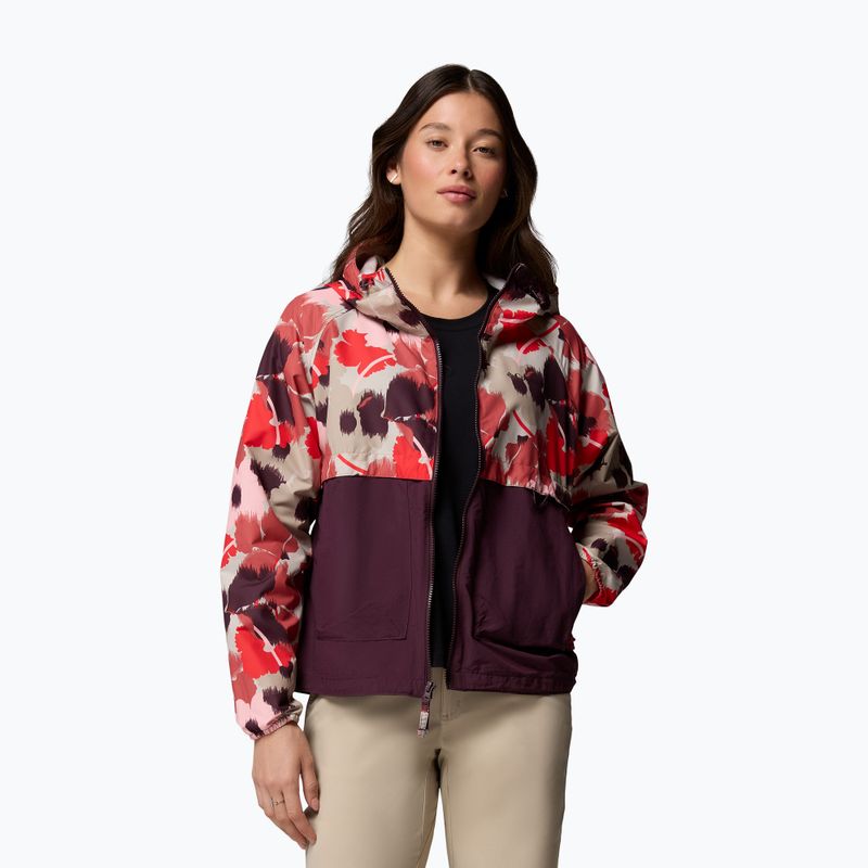 Dámska vetrovka Columbia Spire Valley Printed Windbreaker washed red ikatbloom print/moonvista 5