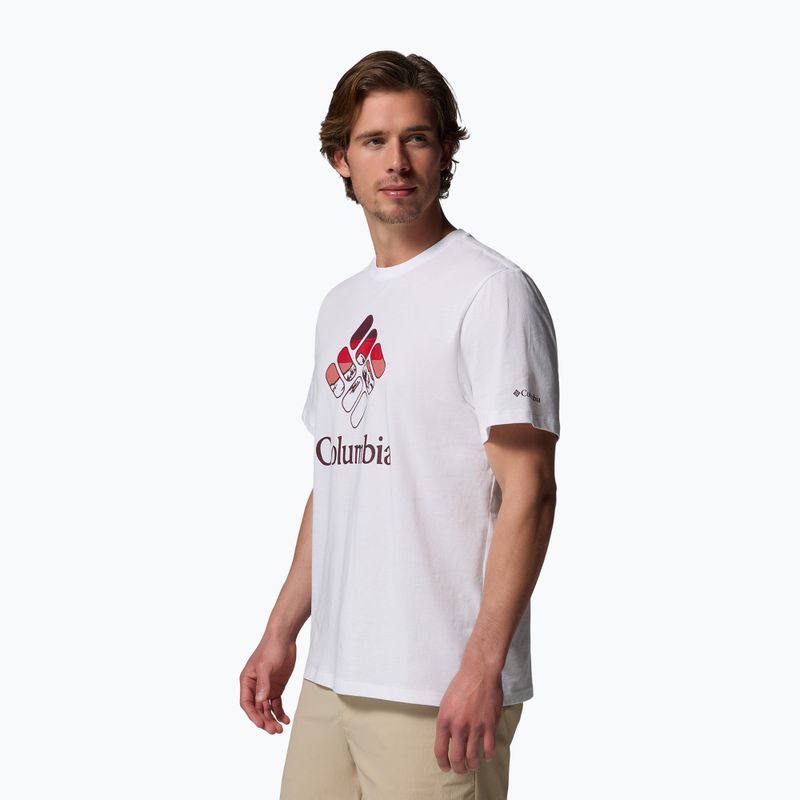 Pánske tričko Columbia CSC Seasonal Graphic white/heavenly stacked gem 4