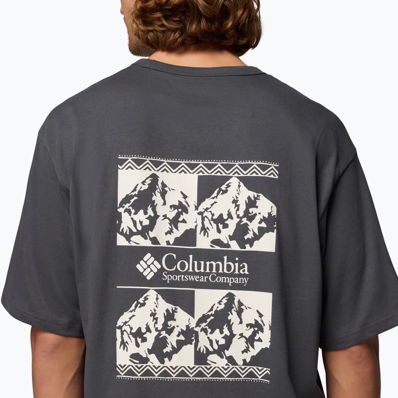 Pánske tričko Columbia CSC Heavyweight Iconic Tee shark/repeated peaks 6