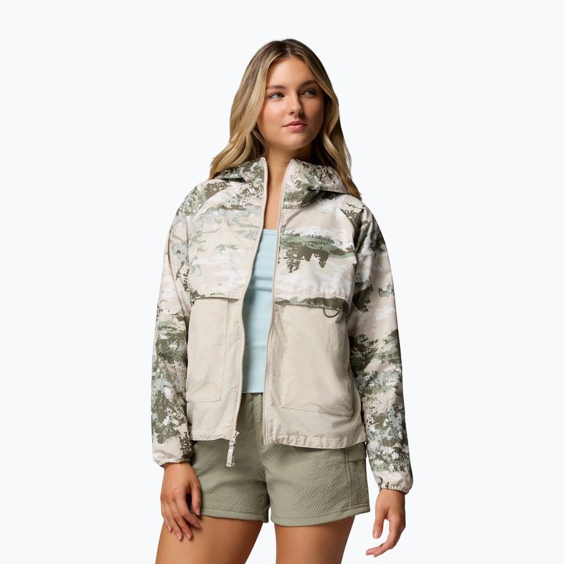 Dámska vetrovka Columbia Spire Valley Printed Windbreaker safari fieldaze print/dark stone 5