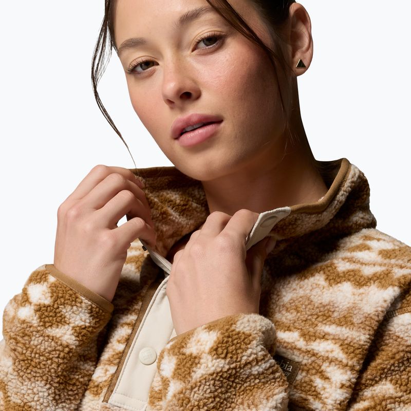 Dámska fleecová mikina Columbia Helvetia II Printed Cropped Half Snap delta/retrotree 5