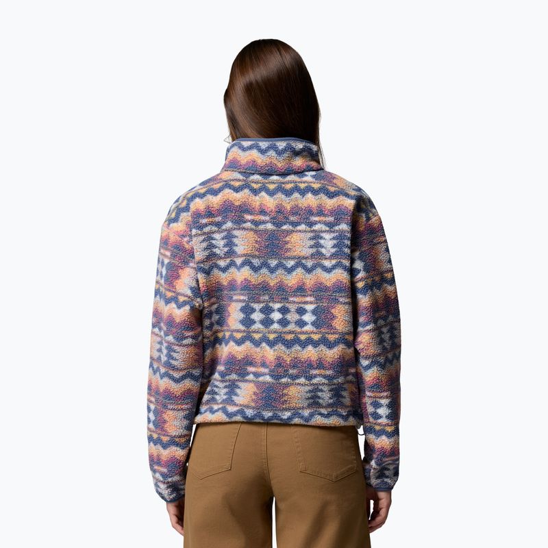 Dámska fleecová mikina Columbia Helvetia II Printed Cropped Half Snap sea salt/retrotee 3