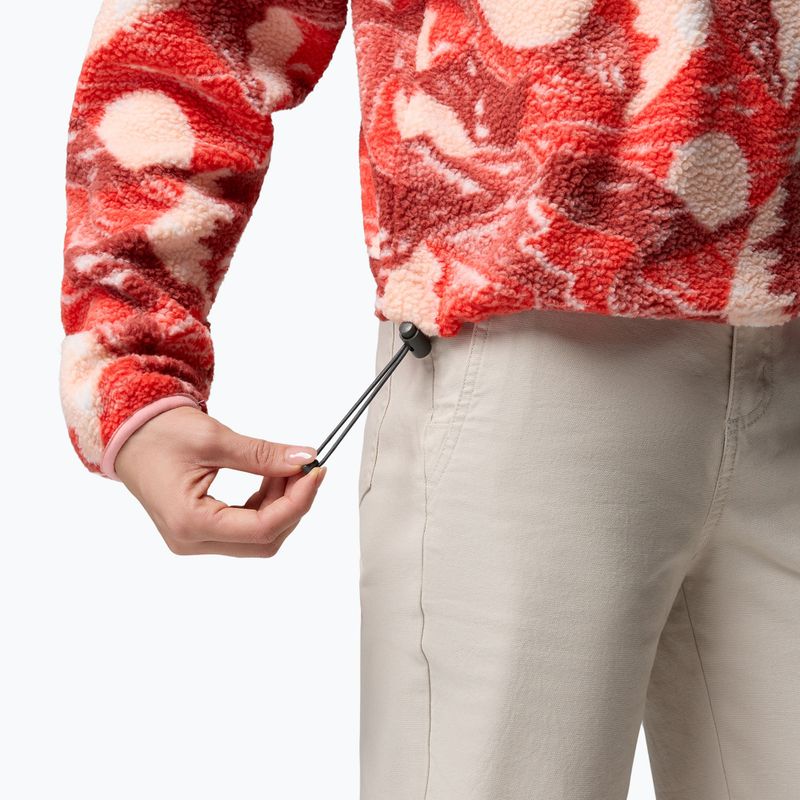 Dámska fleecová mikina Columbia Helvetia II Printed Cropped Half Snap poppy red/sunscape 6