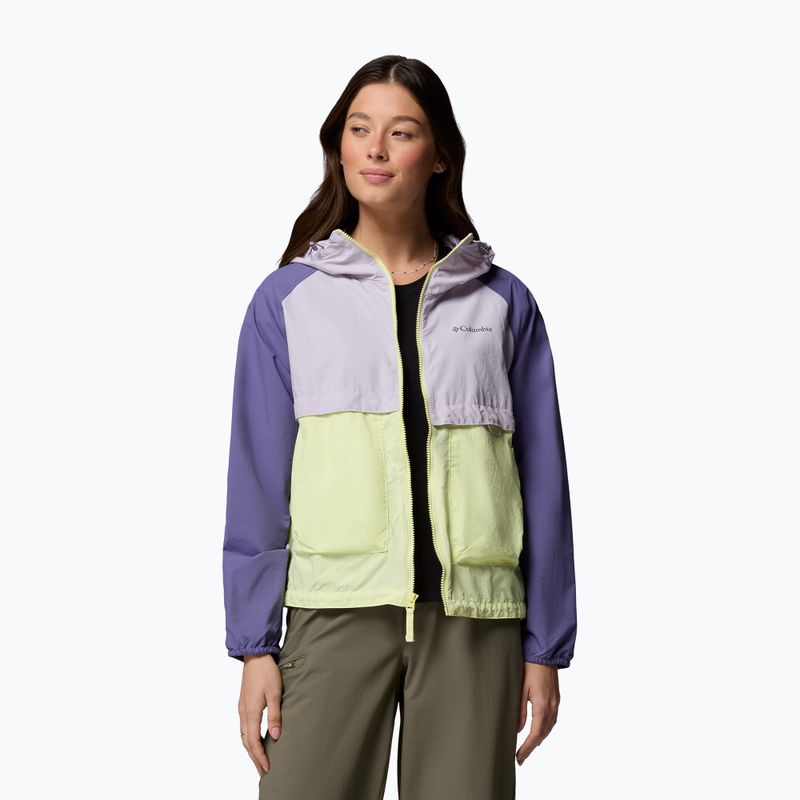 Dámska vetrovka Columbia Spire Valley Windbreaker citron haze/lavender pearl/stormwatch 5
