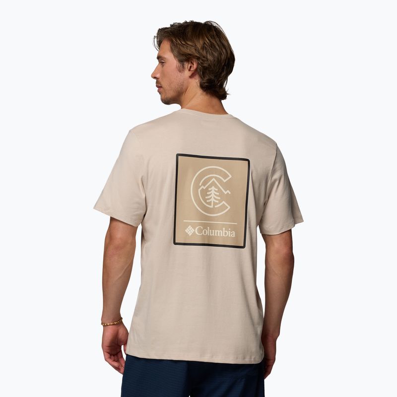 Pánske tričko Columbia CSC Basic Logo Back Tee dark stone linework c badge 3