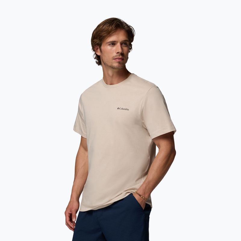 Pánske tričko Columbia CSC Basic Logo Back Tee dark stone linework c badge 4