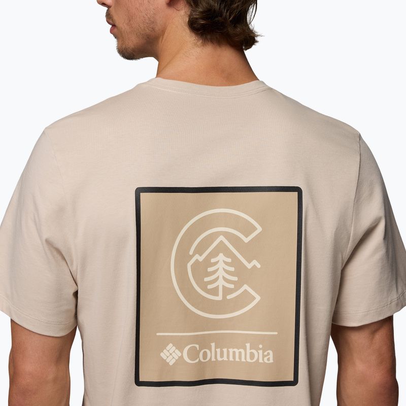 Pánske tričko Columbia CSC Basic Logo Back Tee dark stone linework c badge 5