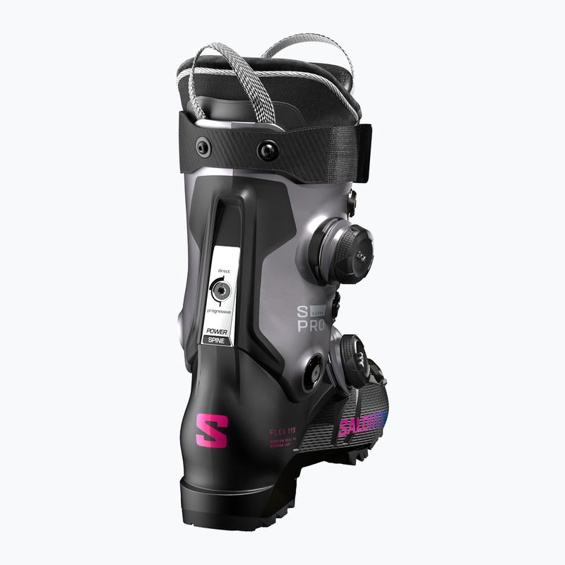 Dámske lyžiarske topánky Salomon S/Pro Supra Dual Boa 115 W black/beluga metallic/beetroot purple 7