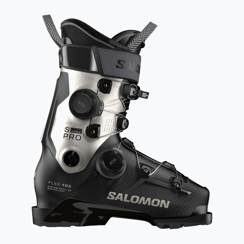 Dámske lyžiarske topánky Salomon S/PRO Supra Dual Boa 105 W GW black/light bronz metallic/black