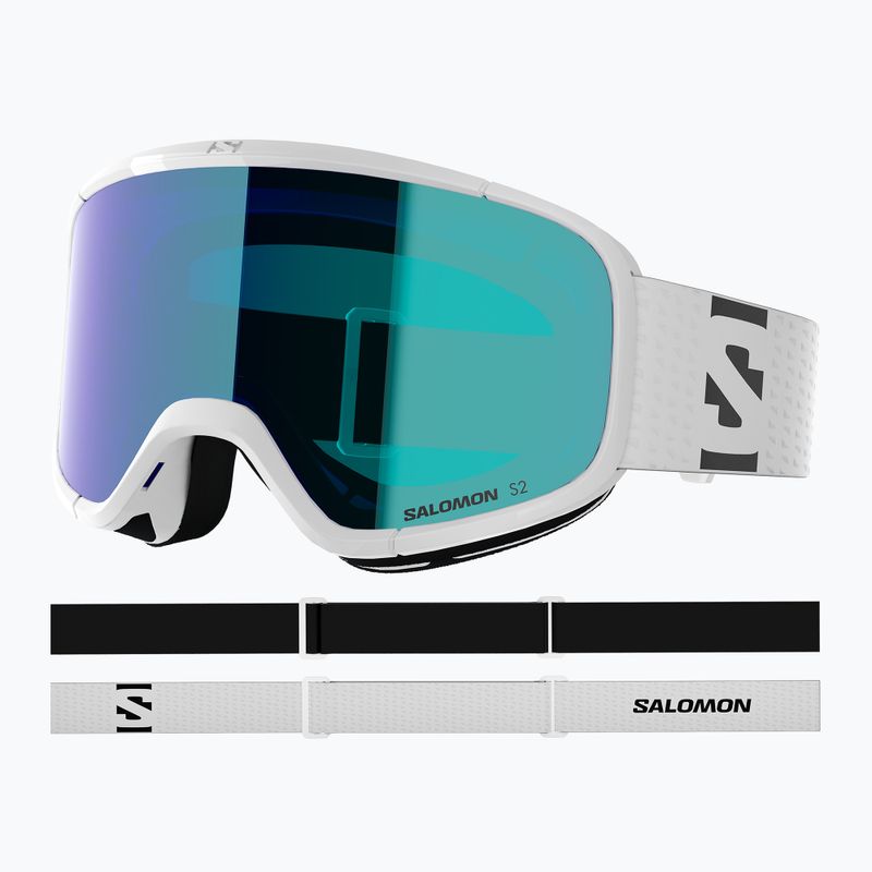 Lyžiarske okuliare Salomon Aksium 2.0 white/ml mid blue 5