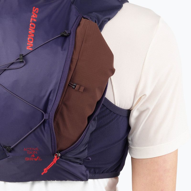 Bežecká vesta Salomon Active Skin 4 GRVL martime blue / astral aura / haute red 7