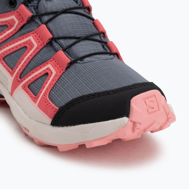 Detské bežecké topánky Salomon Speedcross Waterproof grisaille/hushed violet/rouge red 7