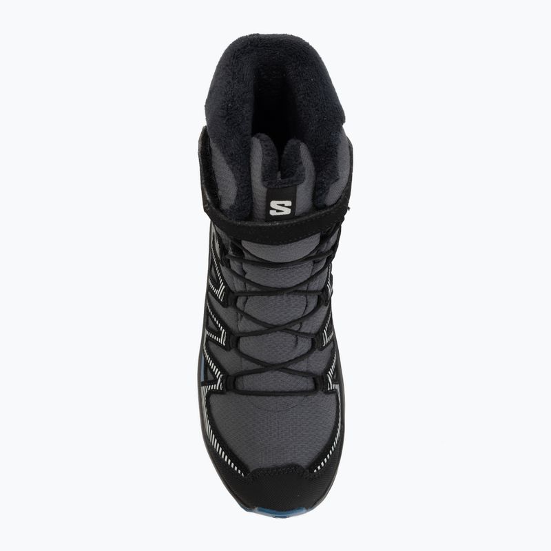 Detské turistické topánky Salomon XA Pro V8 Winter Waterproof turbulence / black / dark blue 5