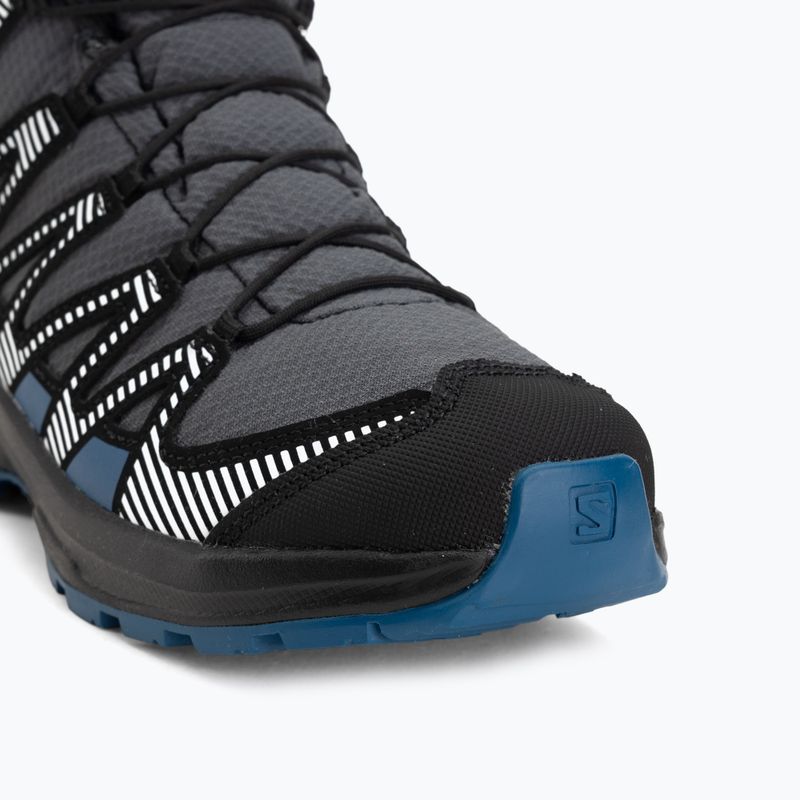 Detské turistické topánky Salomon XA Pro V8 Winter Waterproof turbulence / black / dark blue 7