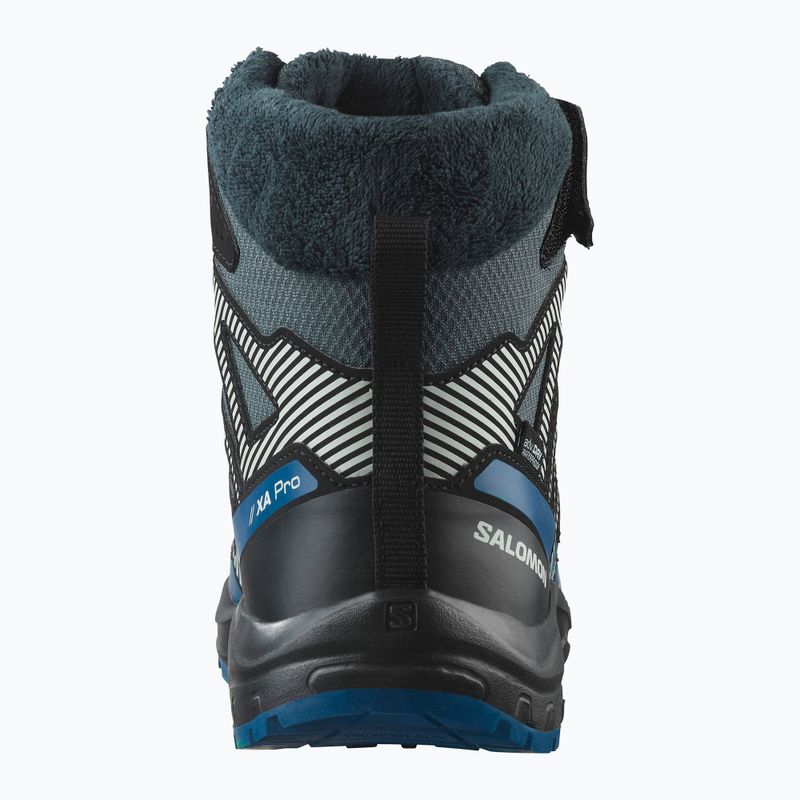 Detské turistické topánky Salomon XA Pro V8 Winter Waterproof turbulence / black / dark blue 3