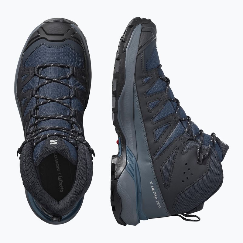 Pánske trekingové topánky Salomon X Ultra 360 Mid GTX blue nights / dark navy / dark blue 12