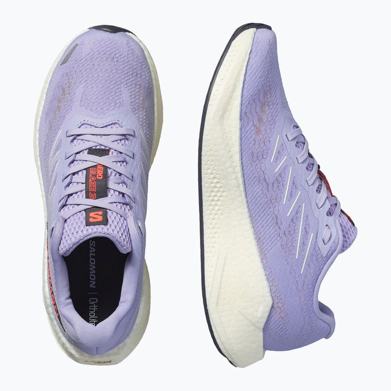 Dámske bežecké topánky Salomon Aero Blaze 3 cosmic sky/vanilla ice/neon flame 6