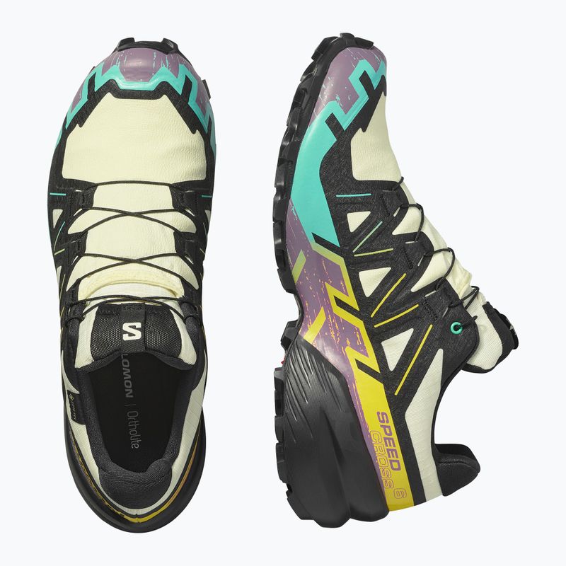 Pánske bežecké topánky Salomon Speedcross 6 GTX transparent yellow/black/waterfall 12